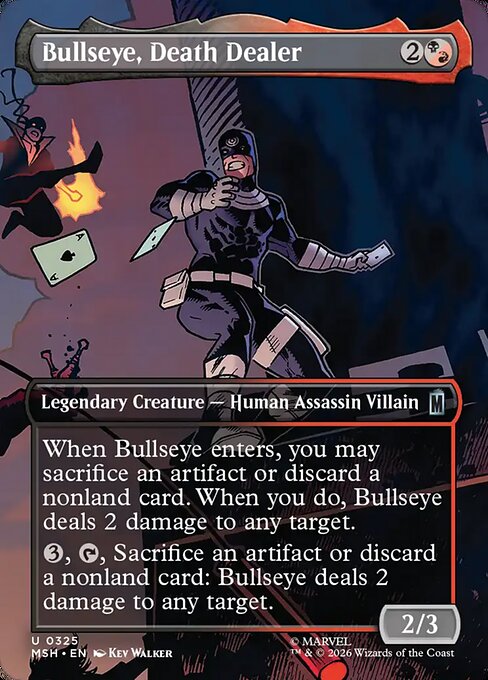 Bullseye, Death Dealer - Marvel Super Heroes () #325 [Foil] [Foil]