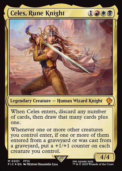 Celes, Rune Knight - Final Fantasy Commander (FIC) #1 [Foil] [Foil]