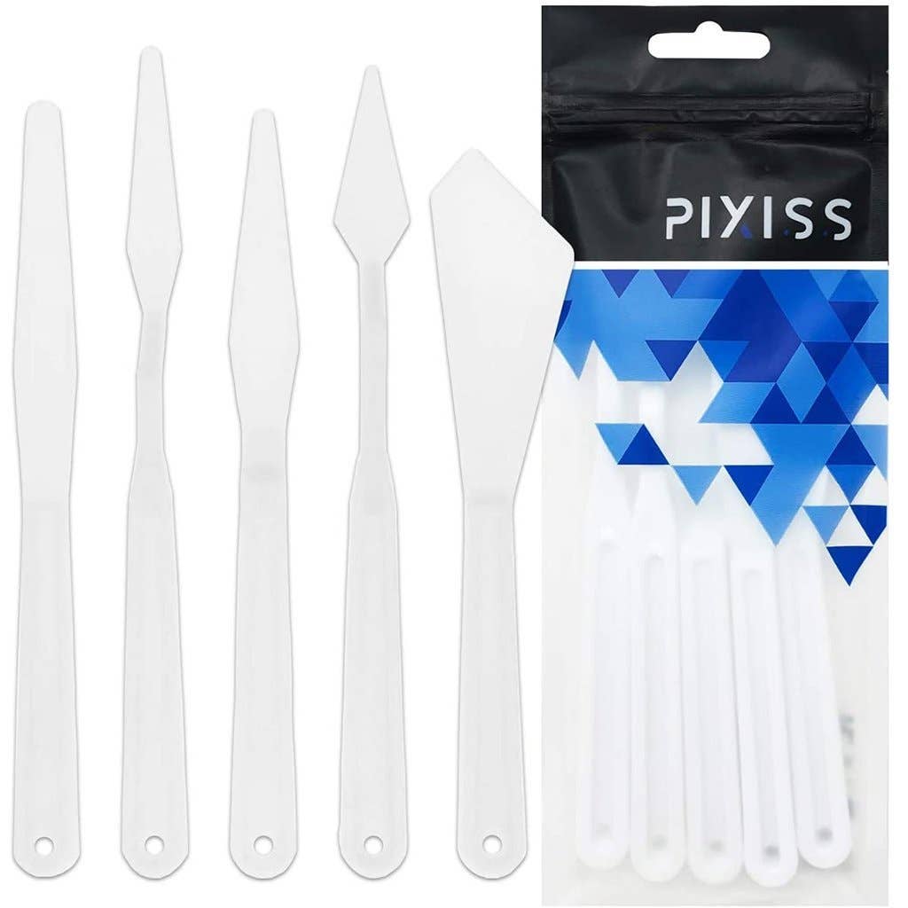 Pixiss - PIXISS Plastic Palette Knife Set - 5PC