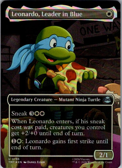 Leonardo, Leader in Blue [Foil] - Teenage Mutant Ninja Turtles (TMT) #196 [Foil]