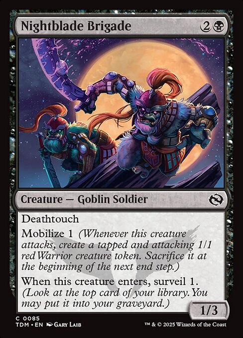Nightblade Brigade - Tarkir: Dragonstorm () #85 [Foil] [Foil]