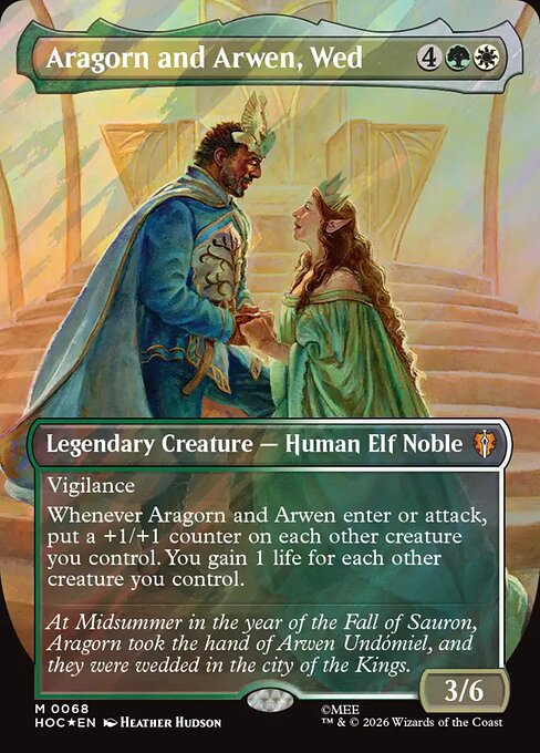 Aragorn and Arwen, Wed - The Hobbit Eternal (HOC) #68 [Foil] [Foil]