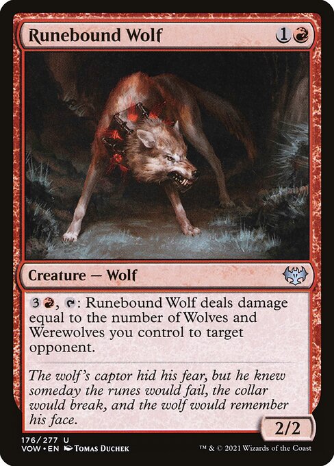 Runebound Wolf - Innistrad: Crimson Vow () #176