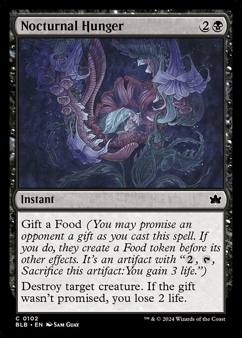 Nocturnal Hunger - Bloomburrow (BLB) #102 [Foil]