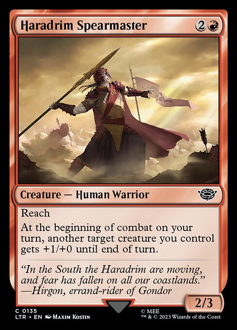 Haradrim Spearmaster - The Lord of the Rings: Tales of Middle-earth (ltr) #135 [Foil] [Foil]