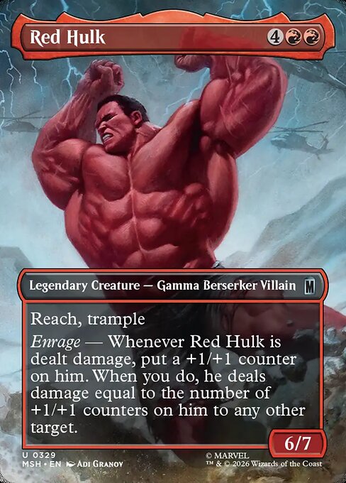 Red Hulk - Marvel Super Heroes () #329 [Foil] [Foil]