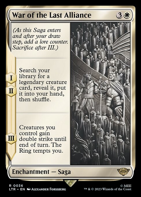 War of the Last Alliance - The Lord of the Rings: Tales of Middle-earth (LTR) #36 [Foil] [Foil]