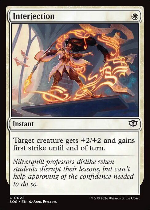 Interjection - Secrets of Strixhaven () #22 [Foil] [Foil]
