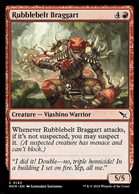 Rubblebelt Braggart - Murders at Karlov Manor (MKM) #143 [Foil] [Foil]