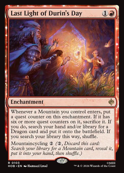 Last Light of Durin's Day - The Hobbit (hob) #103 [Foil] [Foil]