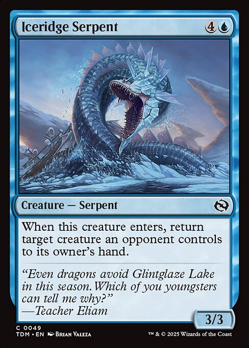 Iceridge Serpent - Tarkir: Dragonstorm () #49 [Foil] [Foil]
