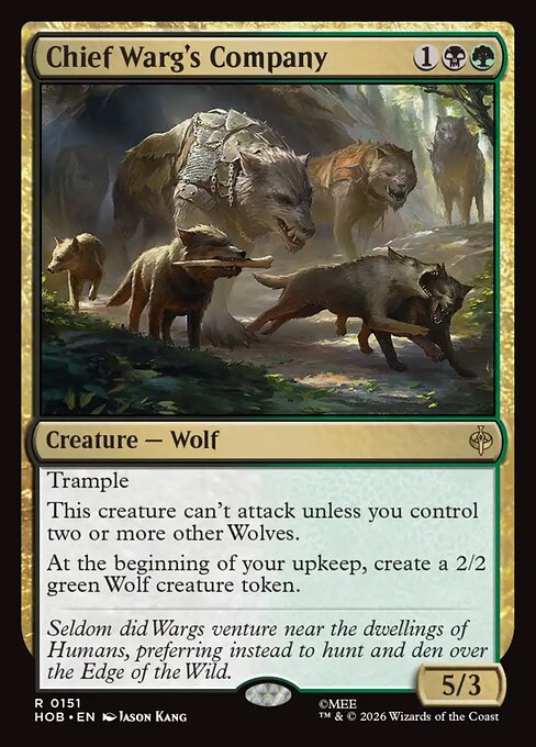 Chief Warg's Company - The Hobbit (hob) #151 [Foil] [Foil]