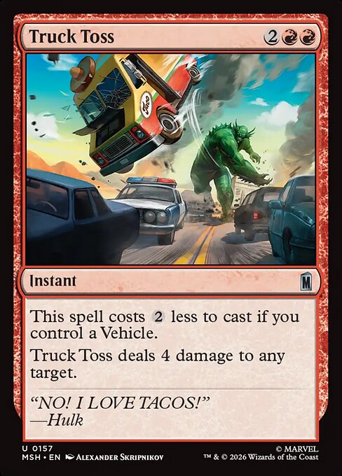 Truck Toss - Marvel Super Heroes () #157 [Foil] [Foil]