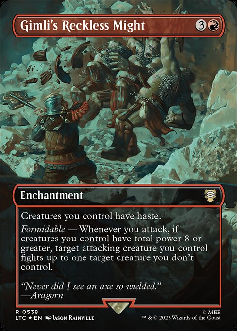 Gimli's Reckless Might - Tales of Middle-earth Commander (LTC) #538 [Foil] [Foil]