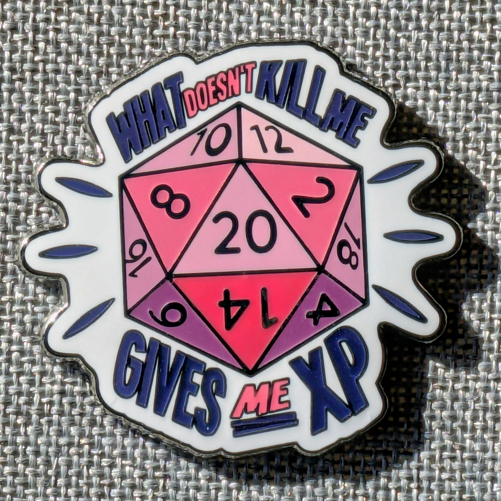 Mimic Gaming Co - What Doesn't Kill Me XP Enamel Pin - 1.5"
