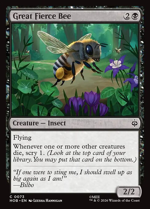 Great Fierce Bee - The Hobbit (HOB) #73 [Foil] [Foil]