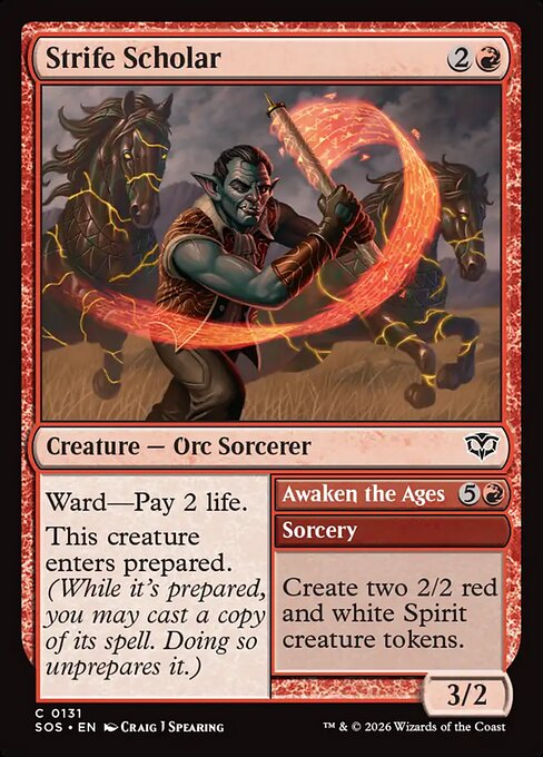 Strife Scholar // Awaken the Ages - Secrets of Strixhaven () #131 [Foil] [Foil]
