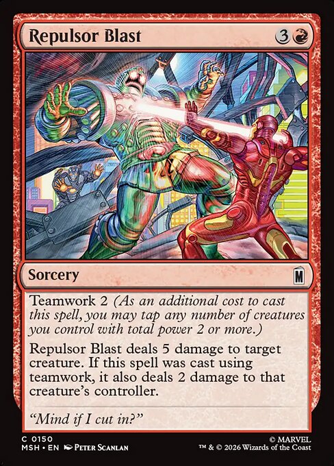 Repulsor Blast - Marvel Super Heroes () #150 [Foil] [Foil]