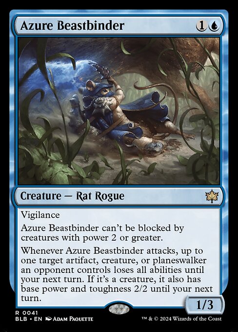 Azure Beastbinder - Bloomburrow (BLB) #41 [Foil]