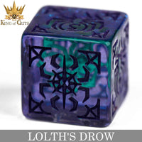 DNDDICEWHOLESALE.COM - Lolth's Drow - 11 Dice Set