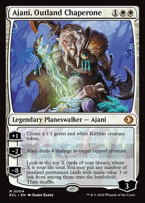 Ajani, Outland Chaperone - Lorwyn Eclipsed (ECL) #4 [Foil] [Foil]