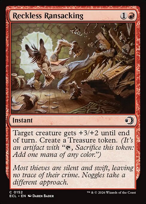 Reckless Ransacking - Lorwyn Eclipsed (ecl) #152 [Foil] [Foil]
