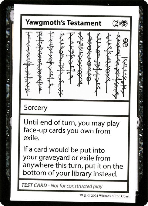 Yawgmoth's Testament - Mystery Booster Playtest Cards 2021 () #52