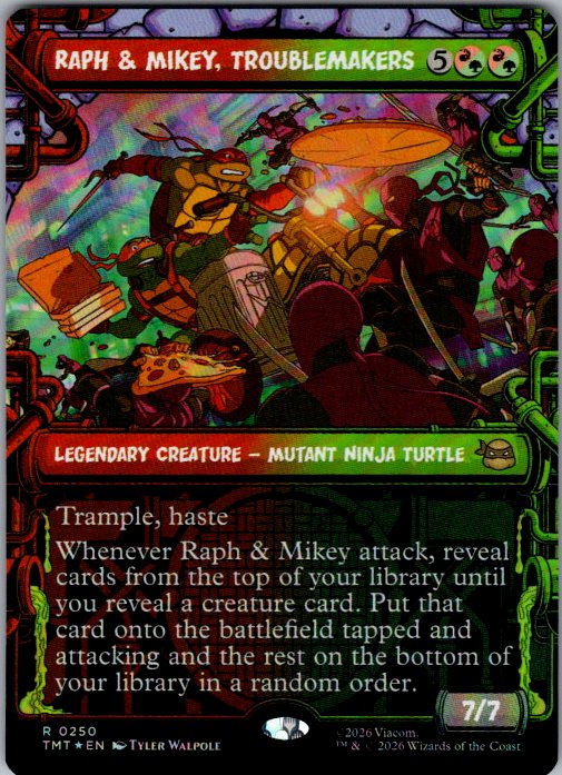 Raph & Mikey, Troublemakers [Foil] - Teenage Mutant Ninja Turtles (TMT) #250 [Foil]