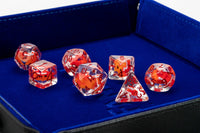 FanRoll by Metallic Dice Games - Dragon Storm Inclusion Resin Dice Set: Red Dragon