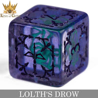 DNDDICEWHOLESALE.COM - Lolth's Drow - 11 Dice Set