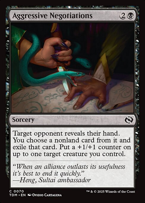 Aggressive Negotiations - Tarkir: Dragonstorm () #70 [Foil] [Foil]