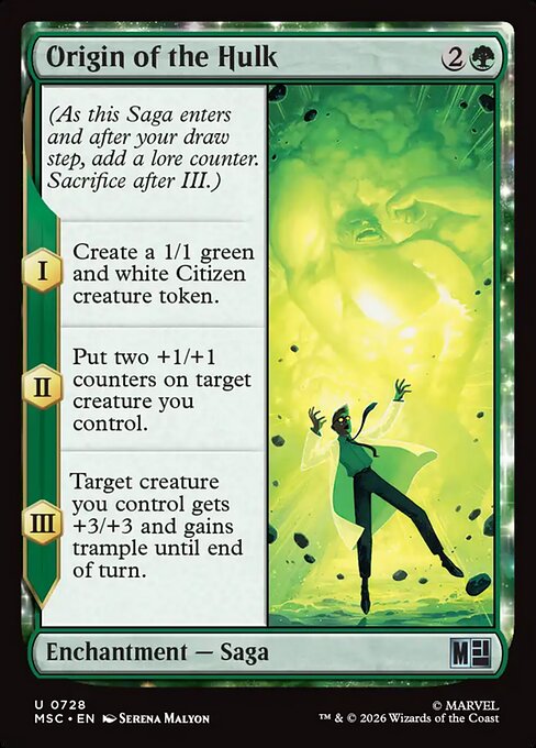 Origin of the Hulk - Marvel Super Heroes Commander () #728 [Foil] [Foil]