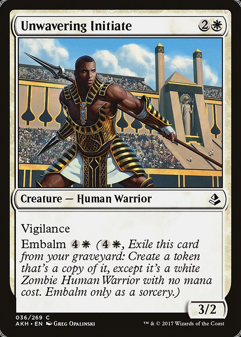 Unwavering Initiate - Amonkhet (AKH) #36