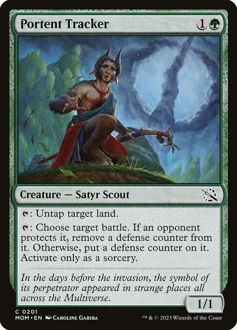 Portent Tracker - March of the Machine (MOM) #201 [Foil] [Foil]