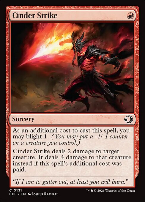 Cinder Strike - Lorwyn Eclipsed (ecl) #131 [Foil] [Foil]