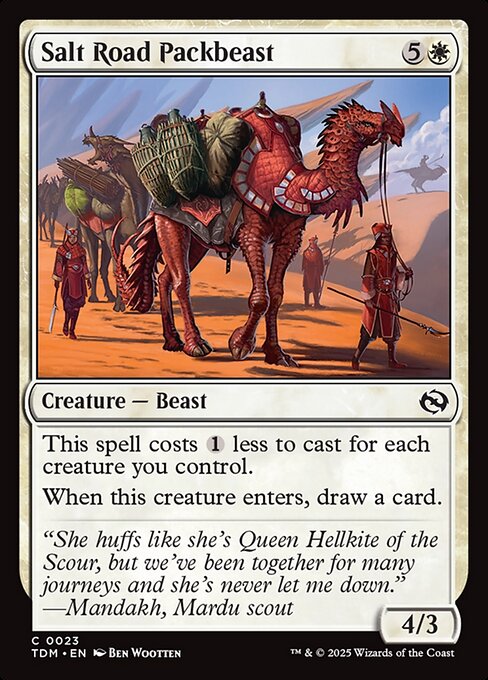 Salt Road Packbeast - Tarkir: Dragonstorm () #23 [Foil] [Foil]