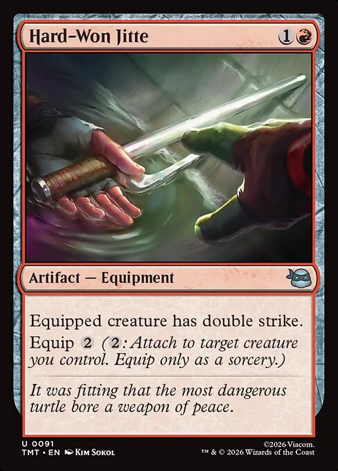 Hard-Won Jitte - Teenage Mutant Ninja Turtles () #91 [Foil] [Foil]