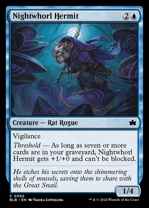 Nightwhorl Hermit - Bloomburrow (BLB) #62 [Foil]