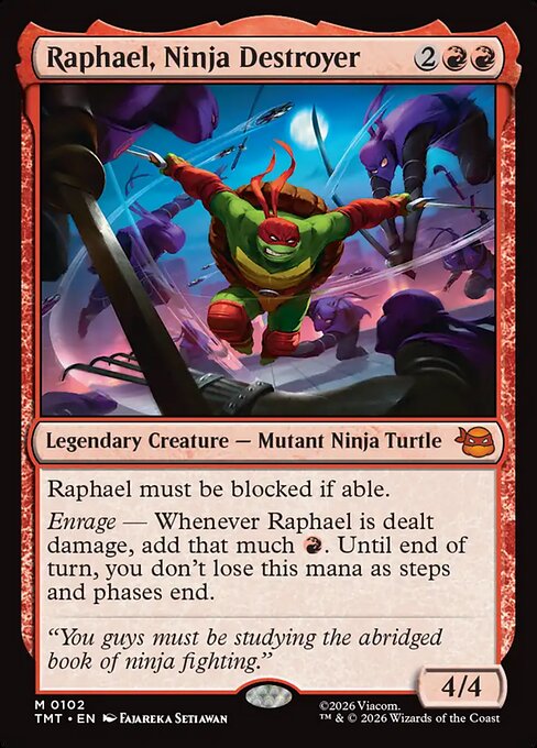Raphael, Ninja Destroyer - Teenage Mutant Ninja Turtles () #102 [Foil] [Foil]
