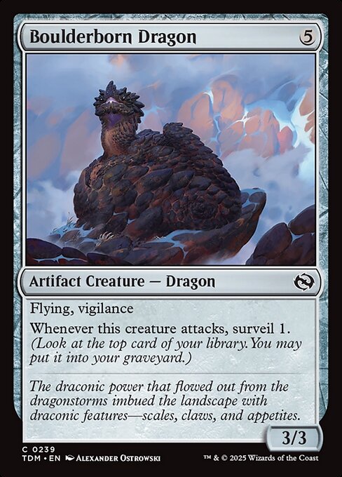 Boulderborn Dragon - Tarkir: Dragonstorm () #239 [Foil] [Foil]