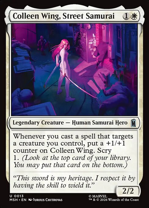 Colleen Wing, Street Samurai - Marvel Super Heroes () #13 [Foil] [Foil]