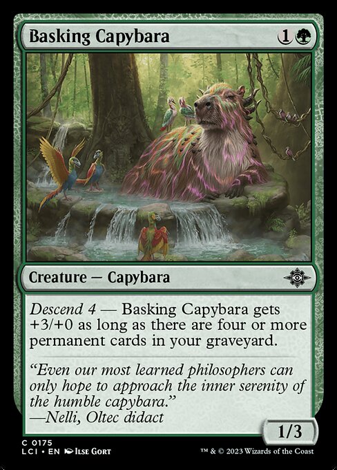 Basking Capybara - The Lost Caverns of Ixalan (lci) #175 [Foil] [Foil]