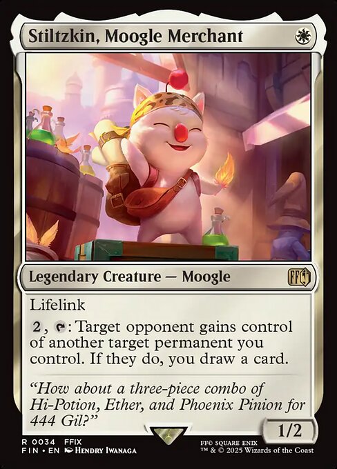 Stiltzkin, Moogle Merchant - Final Fantasy (FIN) #34 [Foil] [Foil]