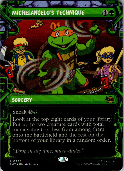 Michelangelo's Technique [Foil] - Teenage Mutant Ninja Turtles (TMT) #239 [Foil]