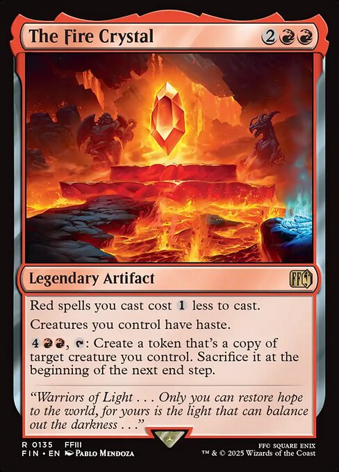 The Fire Crystal - Final Fantasy (FIN) #135 [Foil] [Foil]