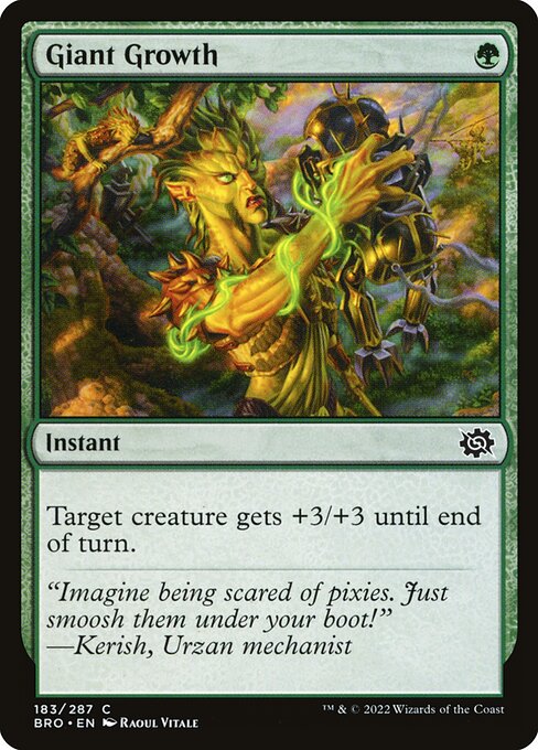 Giant Growth - The Brothers' War () #183 [Foil] [Foil]