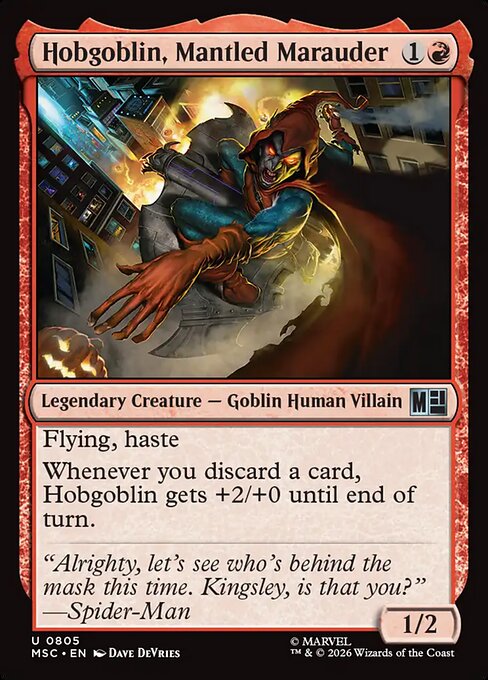 Hobgoblin, Mantled Marauder - Marvel Super Heroes Commander (MSC) #805 [Foil] [Foil]