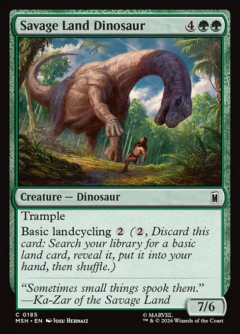 Savage Land Dinosaur - Marvel Super Heroes () #185