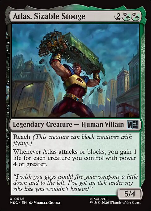 Atlas, Sizable Stooge - Marvel Super Heroes Commander () #566