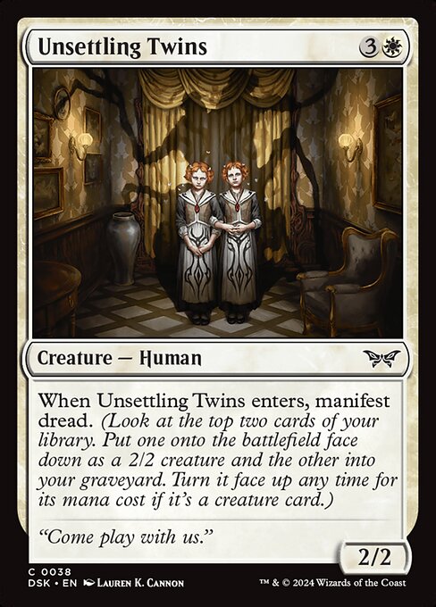 Unsettling Twins - Duskmourn: House of Horror (dsk) #38 [Foil] [Foil]
